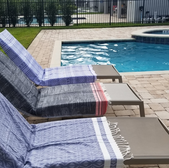 Black Turkish Towel Indigo Wrap Beach Towel Picnic Blanket Runner Boho NEW - Picture 5 of 6